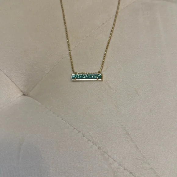 Kendra Scott Leanor Necklace in Aqua Drusy - Picture 2 of 3